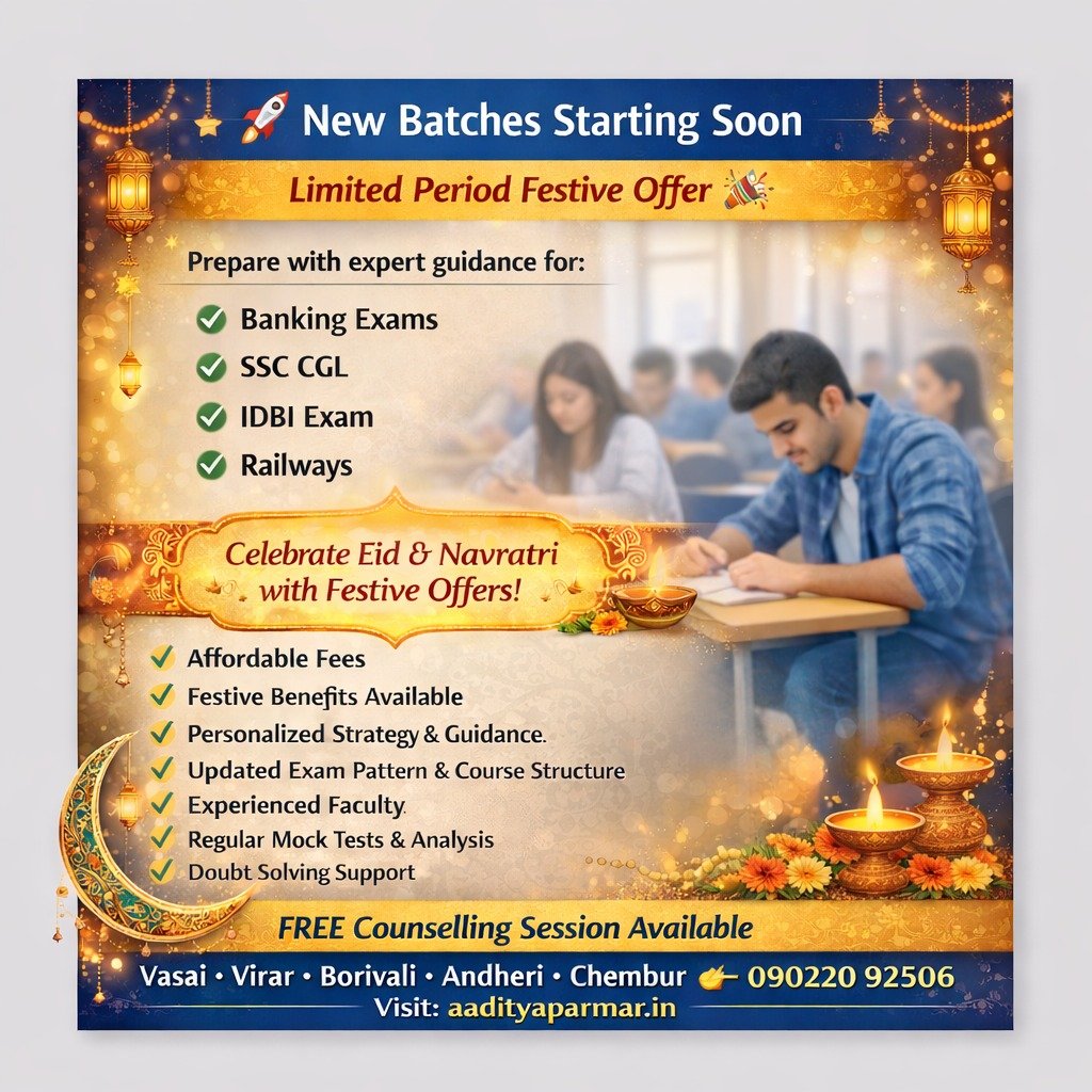 Best Banking, SSC & Railway Coaching in Mumbai | New Batches with Festive Offer